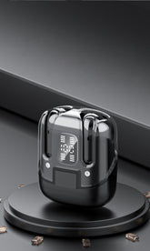 Écouteurs sans fil TWS Edition CRYSTAL , Bluetooth 5.5 nouvelle gereration écran tactile, suppression du bruit b fond d'écran HiFi couleur Noir