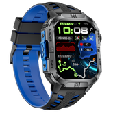 Montre connectée AMOLED NASA GPS fonction d'appel Bluetooth- Modes sportifs edition REVOLUTION écran tactile 1,96 pouces TFT haute définition (avec bracelet silicone) couleur Bleu