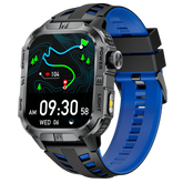 Montre connectée AMOLED NASA GPS fonction d'appel Bluetooth- Modes sportifs edition REVOLUTION écran tactile 1,96 pouces TFT haute définition (avec bracelet silicone) couleur Bleu