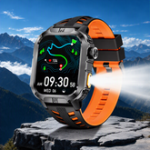 Montre connectée AMOLED NASA GPS fonction d'appel Bluetooth- Modes sportifs edition REVOLUTION écran tactile 1,96 pouces TFT haute définition (avec bracelet silicone) couleur Orange