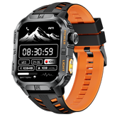 Montre connectée AMOLED NASA GPS fonction d'appel Bluetooth- Modes sportifs edition REVOLUTION écran tactile 1,96 pouces TFT haute définition (avec bracelet silicone) couleur Orange