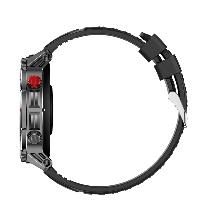 Montre connectée AMOLED NASA GPS edition Ultra Pro 2 . écran couleur haute définition de 1,43 pouce - (avec bracelet silicone) couleur Noir
