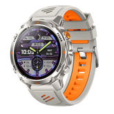 Montre connectée AMOLED NASA GPS edition Ultra Pro 2 . écran couleur haute définition de 1,43 pouce - (avec bracelet silicone) couleur Gris Orange