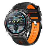 Montre connectée AMOLED NASA GPS edition Ultra Pro 2 . écran couleur haute définition de 1,43 pouce - (avec bracelet silicone) couleur Noir Orange