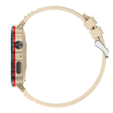 Montre connectée NASA SPORT Grand écran résolution haute définition bracelet en silicone couleur Beige