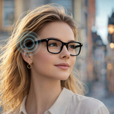 Lunettes intelligentes multifonctions NASA édition . FUSION transmission Wi-Fi, Bluetooth Microphone Et Haut-Parleur Intégré Monture Mat Noir Verres Incolore Modèle Unisex design