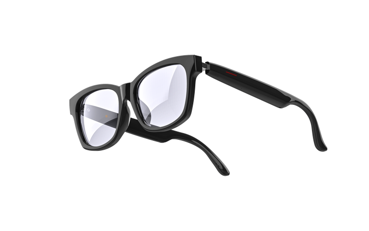 Lunettes intelligentes multifonctions NASA édition . FUSION transmission Wi-Fi, Bluetooth Microphone Et Haut-Parleur Intégré Monture Mat Noir Verres Incolore Modèle Unisex design
