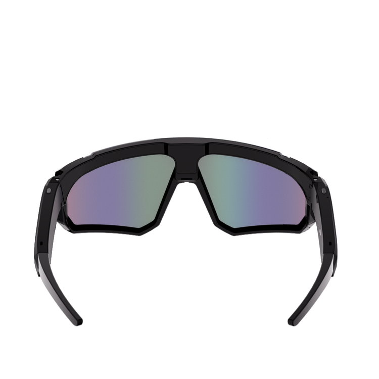 Lunettes intelligentes multifonctions NASA édition . SOLAR Caméra : 8 mégapixels (1080p) à 30 images par seconde transmission Wi-Fi, Bluetooth Microphone Et Haut-Parleur Intégré Monture Mat Noir Verres Graphite Modèle Unisex design