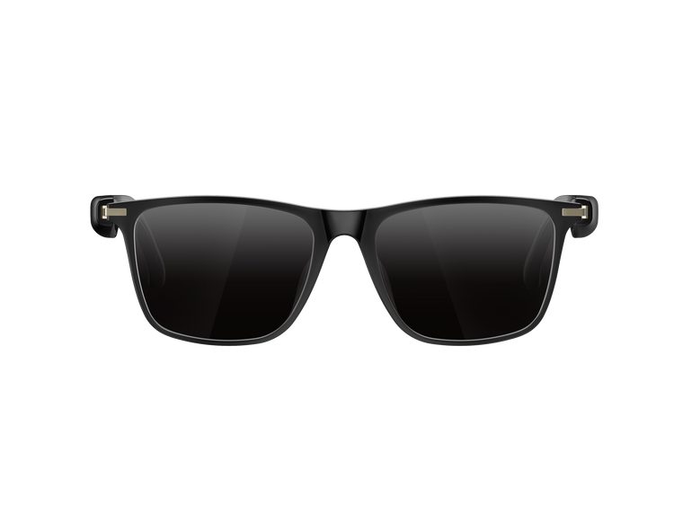 Lunettes intelligentes multifonctions NASA édition ICARE transmission Wi-Fi, Bluetooth Microphone Et Haut-Parleur Intégré Monture Mat Noir Verres Graphite Modèle Unisex design