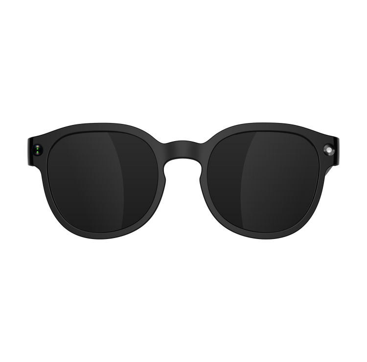 Lunettes intelligentes multifonctions NASA édition FUTURA caméra, prise de photos, enregistrement vidéo et audio, appels Bluetooth, lecture de musique, assistant vocal, transmission sans fil Wi-Fi, Monture Mat Noir Verres Graphite Modèle Unisex design