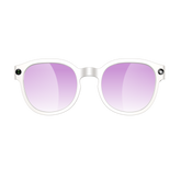 Lunettes intelligentes multifonctions NASA édition FUTURA Caméra ,prise de photos, enregistrement vidéo et audio, appels Bluetooth, lecture de musique, assistant vocal, transmission sans fil Wi-Fi, Monture Mat Blanc Verres Incolore Modèle Unisex design