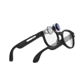 Lunettes intelligentes multifonctions NASA édition FUTURA Caméra,prise de photos, enregistrement vidéo et audio, appels Bluetooth, lecture de musique, assistant vocal, transmission sans fil Wi-Fi, Monture Mat Noir Verres Incolore Modèle Unisex design