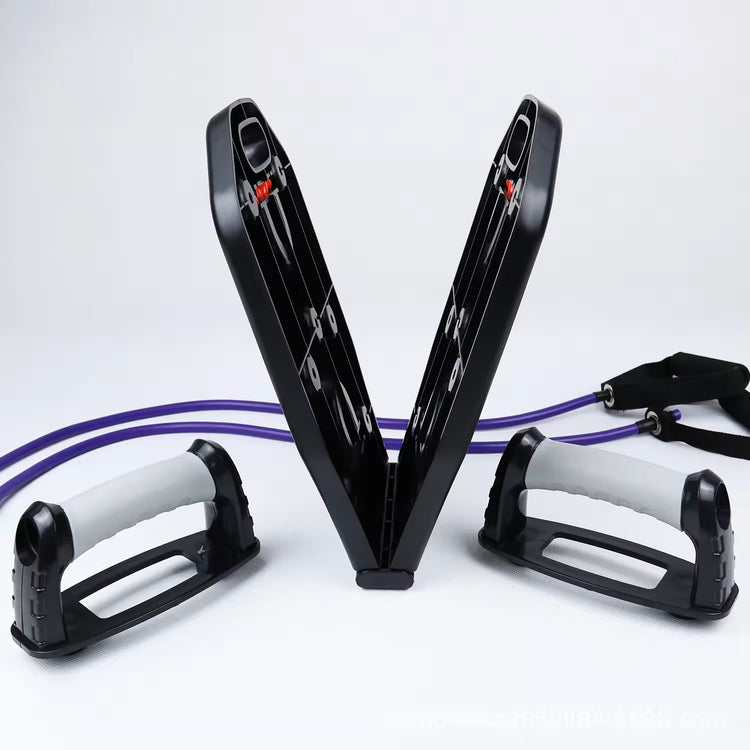 Planche de musculation SYNERFIT Push-up 9en1 avec tendeurs et poignées pliable et portable