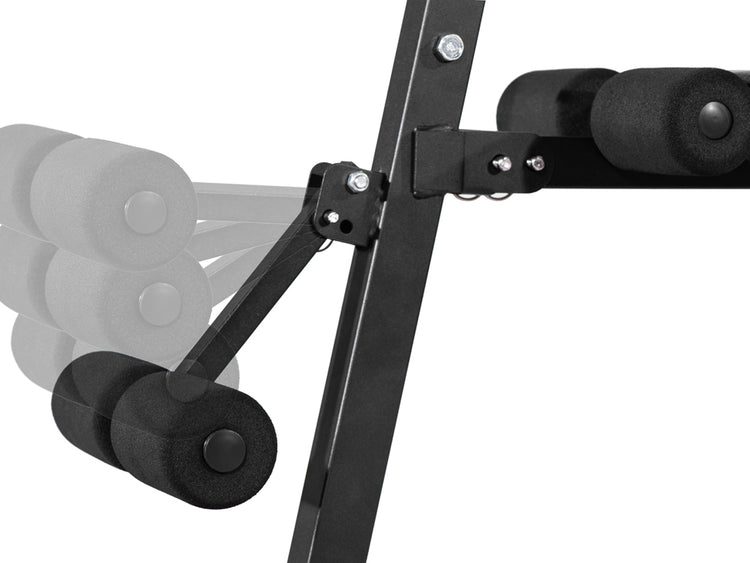 Banc de Musculation SYNERFIT Inclinable Réglable, multifonctions - entraînement complet noir et rouge