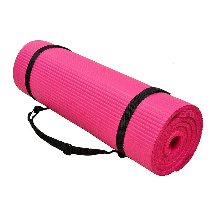 SYNERFIT Kits de Yoga 5 en 1 inclus Tapis de yoga , serviette, balle de yoga, brique de yoga, fitness band, EVA haute densité inlcus sac de transport .Modéle Yoga fit colorie Rose
