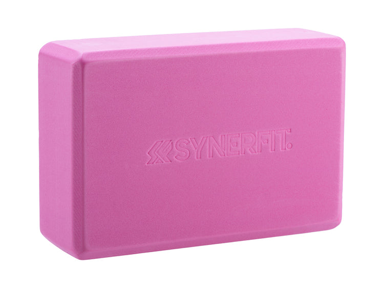 SYNERFIT Kits de Yoga 5 en 1 inclus Tapis de yoga , serviette, balle de yoga, brique de yoga, fitness band, EVA haute densité inlcus sac de transport .Modéle Yoga fit colorie Rose