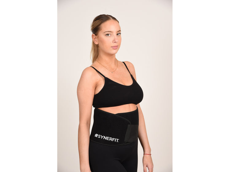 SYNERFIT Ceinture de sudation en néoprène et lycra - Taille unique Modéle Sauna fit colorie Noir