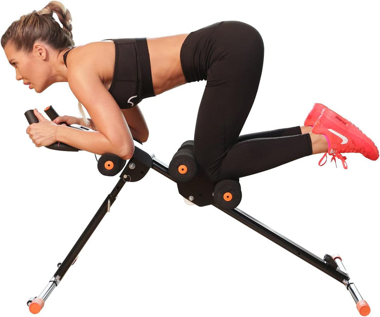 SYNERFIT Banc Pliable Multifonction Ecran LCD pour Abdominaux d'entraînement complet du corps - Modèle Tech Gym