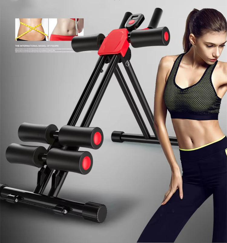 SYNERFIT Banc Pliable Multifonction Ecran LCD pour Abdominaux d'entraînement complet du corps - Modèle Tech Gym