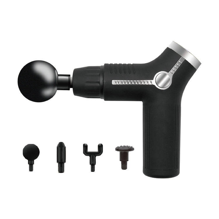 SYNERFIT Pistolet de Massage Musculaire 6 Vitesses Réglables, modèle Innova Gun colorie Noir Argent