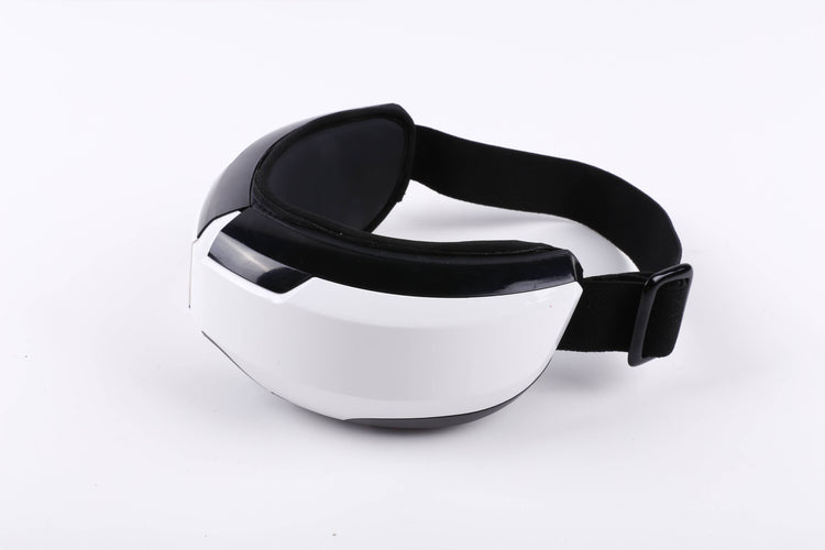 SYNERFIT Appareil de massage oculaire avec fonction chauffante et lecture audio - Modèle Serenity colorie Blanc et Noir