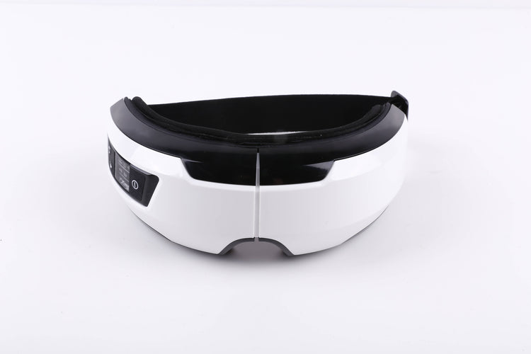 SYNERFIT Appareil de massage oculaire avec fonction chauffante et lecture audio - Modèle Serenity colorie Blanc et Noir