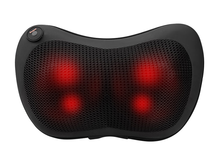 SYNERFIT Coussin de massage Shiatsu thermique 4 vitesses,8 têtes de massage- Modèle Balnéa colorie Noir