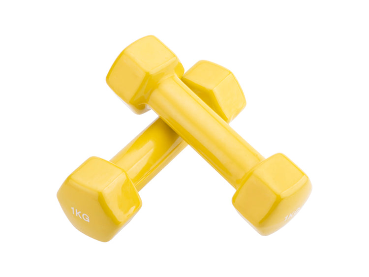Paire d'haltères epoxy en vinyle antidérapant 2x1Kg