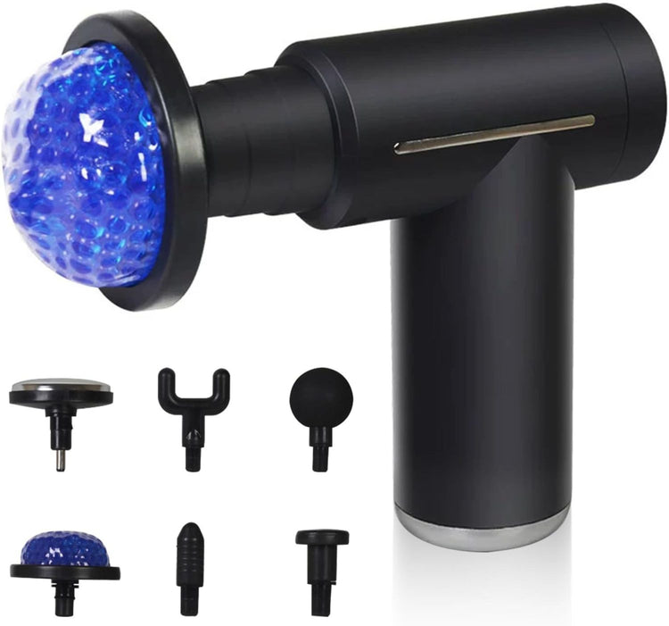 Pistolet de Massage Musculaire SYNERFIT 6 vitesses réglables 6 têtes de massage modèle Smart Gun colorie Noir