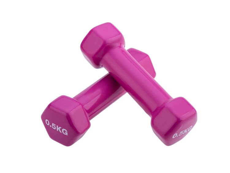 Paire d'haltères epoxy en vinyle antidérapant 2x0.5Kg