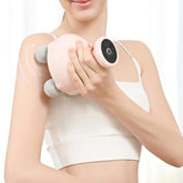 Mini masseur portatif vibrant SYNERFITà 4 têtes 6 intensités de massage pour le corps pour la tête, le cou, le dos, les bras, les épaules, le relâchement de la douleur modèle Thera Gun colorie poudre