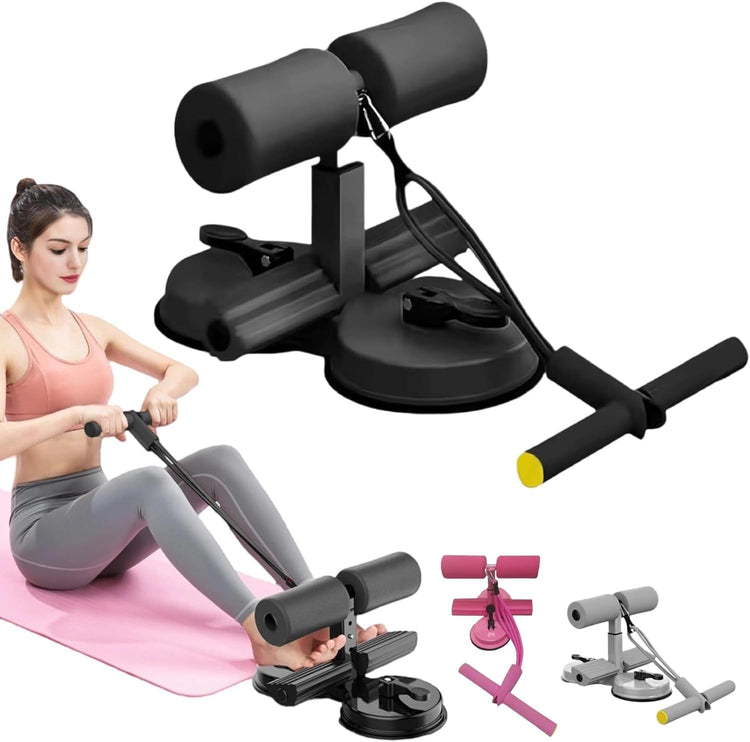 Barre de sol pour abdominaux SYNERFIT Ventouse - Réglable - Portable - entraînement- Pour la, maison, les voyages, l'extérieur, l'intérieur, le travail, le yoga colorie Noir