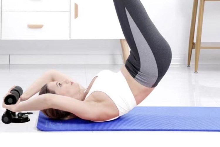 Barre de sol pour abdominaux SYNERFIT Ventouse - Réglable - Portable - entraînement- Pour la, maison, les voyages, l'extérieur, l'intérieur, le travail, le yoga colorie Noir
