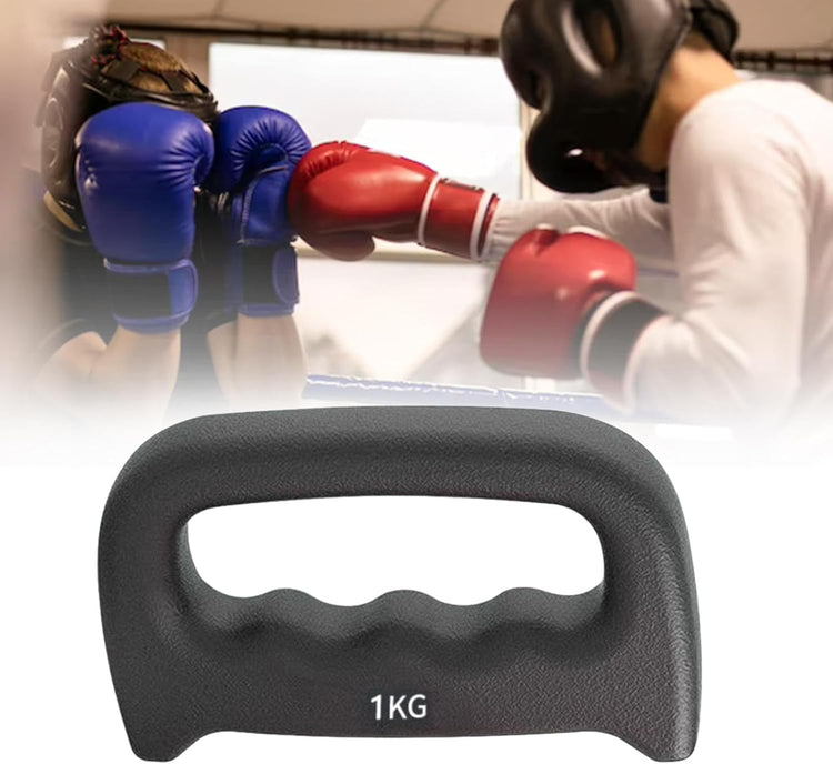Paire de Petits Haltères SYNERFIT , Porteurs de Poids, Entraînement par Frappe, Course à Pied & Entraînement de Boxe en Fer poids 1KG unité colorie Noir