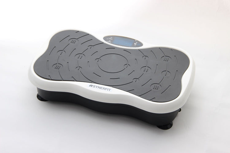 Plateforme vibrante SYNERFIT de remise en forme modèle Powerfit 53 x 32 x 100 cm avec poignée colorie Blanc
