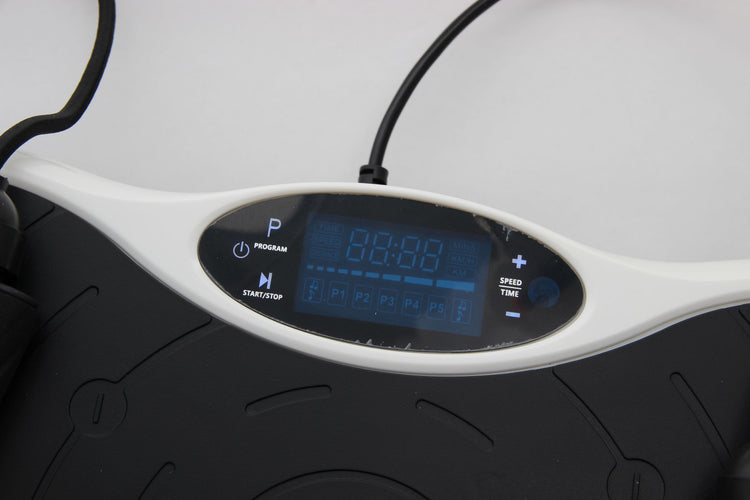 Plateforme vibrante SYNERFIT de remise en forme modèle Powerfit 53 x 32 x 100 cm avec poignée colorie Blanc