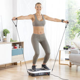 Plateforme vibrante SYNERFIT de remise en forme modèle Powerfit 53 x 32 x 100 cm avec poignée colorie Blanc