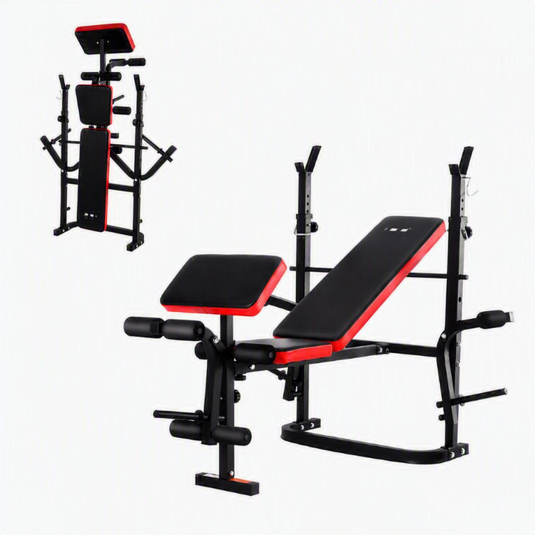 Banc Musculation Complet SYNERFIT, Pliable&Inclinable, Developper Coucher, Multifonction Réglable modèle ISE-FIT