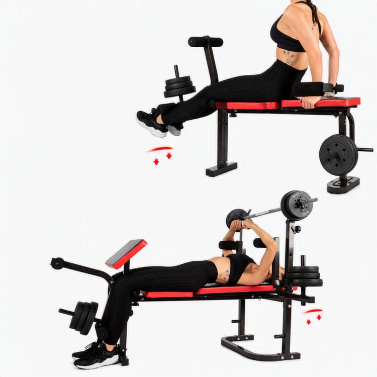 Banc Musculation Complet SYNERFIT, Pliable&Inclinable, Developper Coucher, Multifonction Réglable modèle ISE-FIT