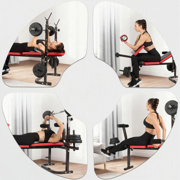 Banc Musculation Complet SYNERFIT, Pliable&Inclinable, Developper Coucher, Multifonction Réglable modèle ISE-FIT