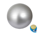 Ballon de Gymnastique Fitness Anti-éclatement Synerfit Ø65cm -pour Sport, Yoga, Pilates, Grossesse et l'accouchement Anti-Explosive Ultra-épaisse avec Pompe Pied Gonflable couleur Gris