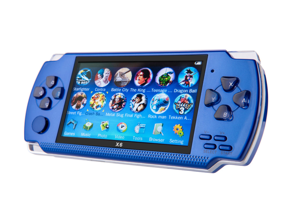 Console Portable 300 Jeux Rétro Écran 3 Pouces - Batterie Rechargeable - Support Extension - Cadeau Idéal Enfants Et Adultes (Bleue) Console 300 Jeux