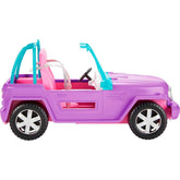 MATTEL Barbie Voiture Buggy décapotable, véhicule Tout-Terrain Violet, Bleu et Rose