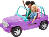MATTEL Barbie Voiture Buggy décapotable, véhicule Tout-Terrain Violet, Bleu et Rose