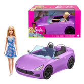 MATTEL Poupée Barbie et sa voiture décapotable