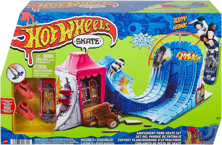 HOT WHEELS Coffret Skate Skatepark Pack Attractions, 1 Fingerboard Tony Hawk