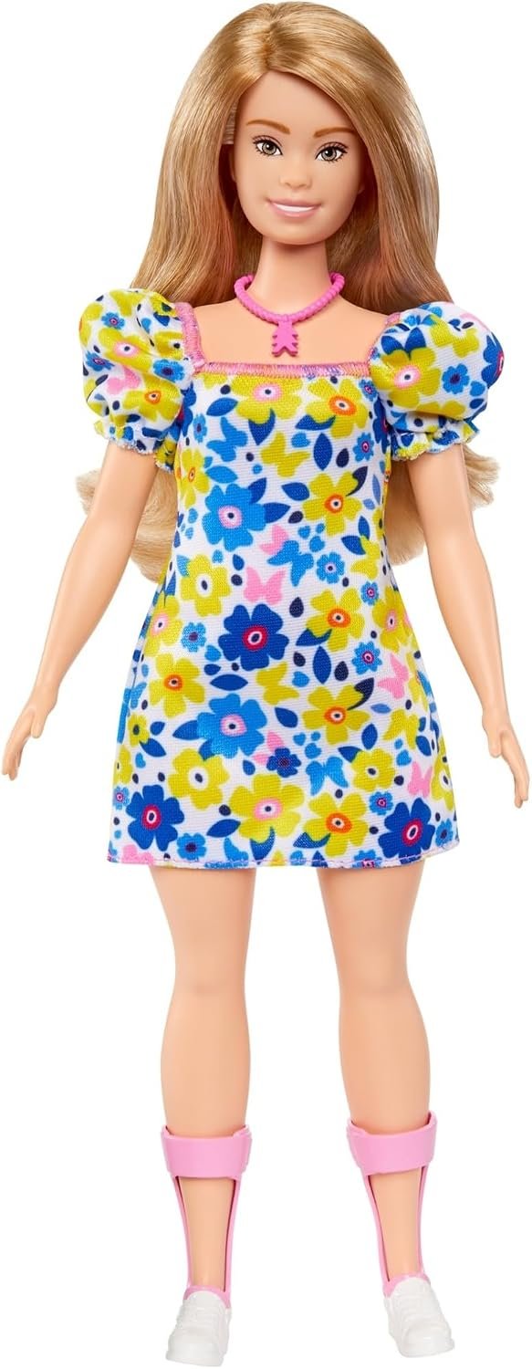 MATTEL Barbie Fashionista Doll Robe Flowers Down 65 ans Barbie