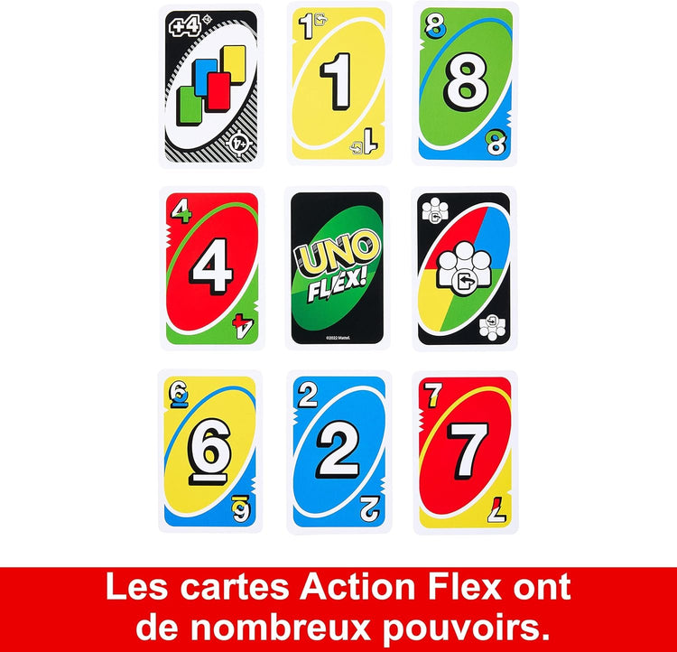 MATTEL GAMES - UNO FLEX - JEU DE CARTES pour Enfants Et Adultes