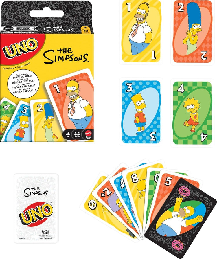 Mattel Games Uno The Simpsons Jeu de cartes pour enfants