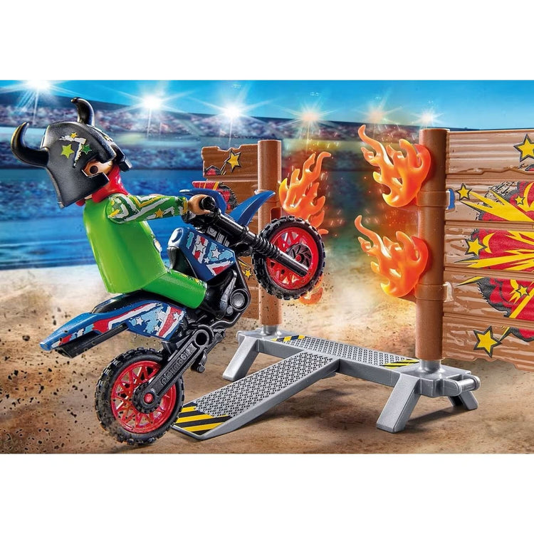 71808 - Playmobil Action Heroes - Duo de cascadeurs avec quad et moto